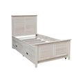 Lit gigogne simple en bois massif avec rangement convertible