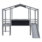 Twin Loft House Bed with Slide