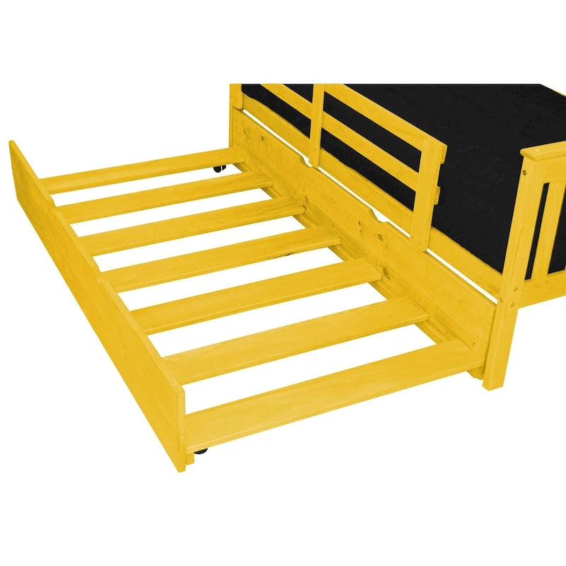 Lit gigogne en pin (taille standard)