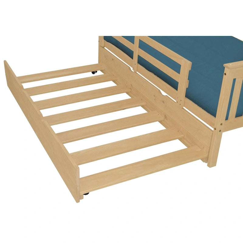 Lit gigogne en pin (taille standard)