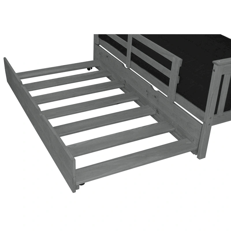 Lit gigogne en pin (taille standard)