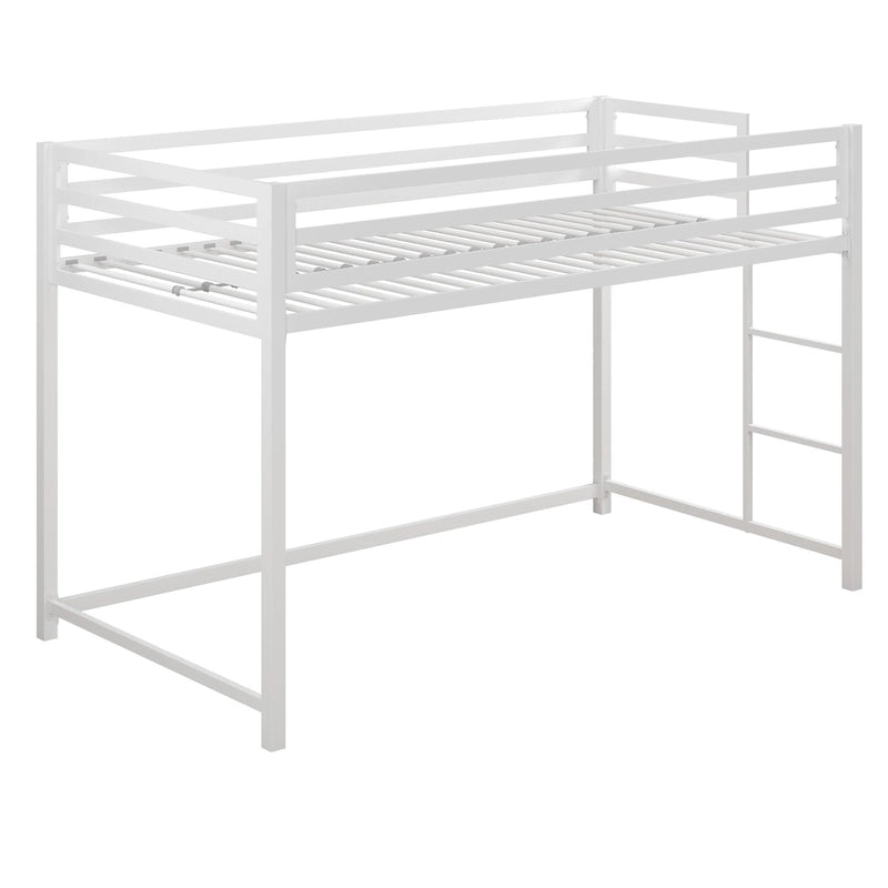 Lit mezzanine junior en métal avec barrières de sécurité