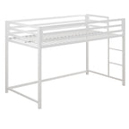 Lit mezzanine junior en métal avec barrières de sécurité