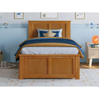 Lit plateforme Madison avec pied de lit assorti et lit gigogne double