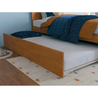 Lit plateforme Madison avec pied de lit assorti et lit gigogne double