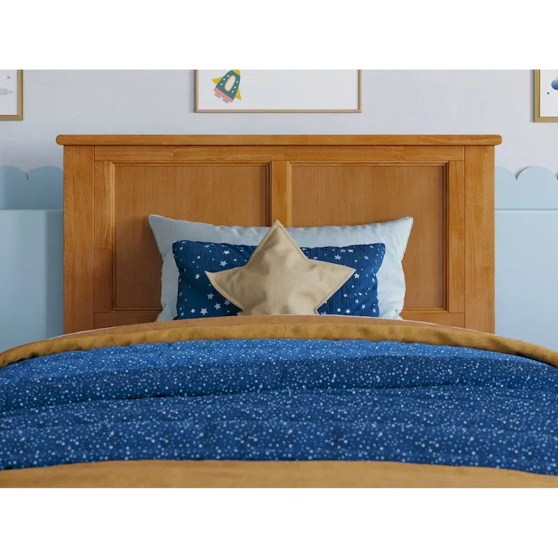 Lit plateforme Madison avec pied de lit assorti et lit gigogne double