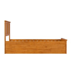 Lit plateforme Madison avec pied de lit assorti et lit gigogne double