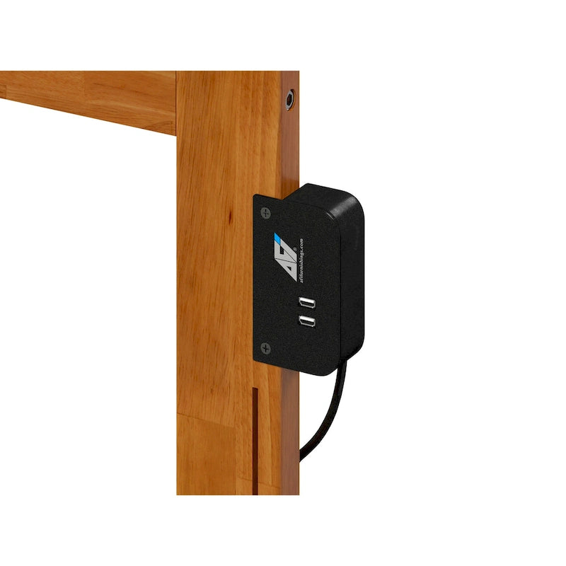 Lit plateforme Madison avec pied de lit assorti et lit gigogne double