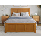 Lit plateforme Madison avec pied de lit assorti et lit gigogne double