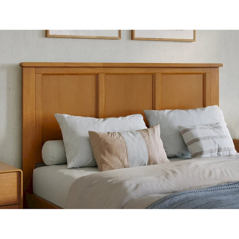 Lit plateforme Madison avec pied de lit assorti et lit gigogne double