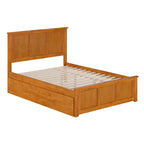 Lit plateforme Madison avec pied de lit assorti et lit gigogne double