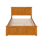 Lit plateforme Madison avec pied de lit assorti et lit gigogne double