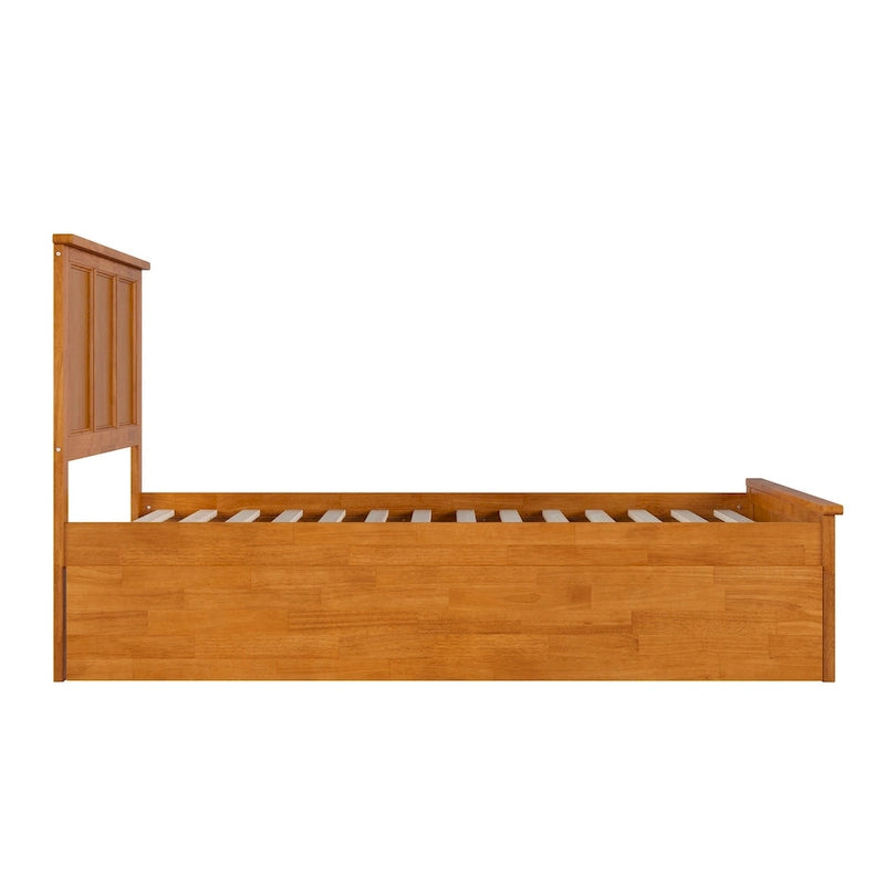 Lit plateforme Madison avec pied de lit assorti et lit gigogne double
