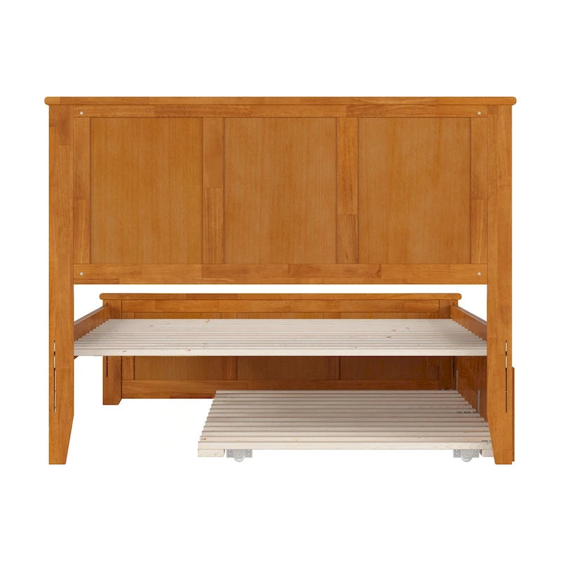 Lit plateforme Madison avec pied de lit assorti et lit gigogne double