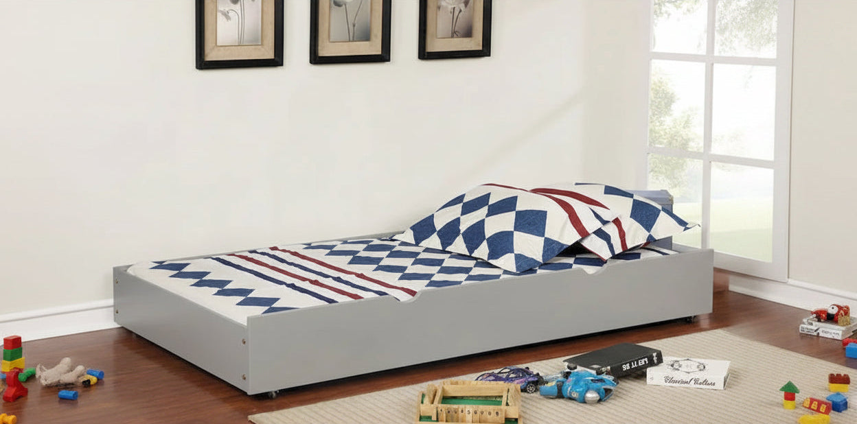 Bays Transitional Twin Wood Underbed Trundle with Casters by Furniture of America