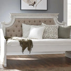 Lit de repos double blanc antique Magnolia Manor sans tiroir-lit