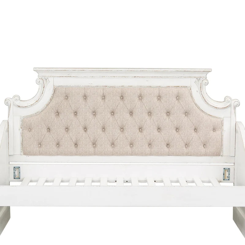 Lit de repos double blanc antique Magnolia Manor sans tiroir-lit