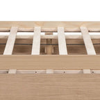 Cadre de lit plateforme en bois double de style ferme moderne avec lit gigogne simple
