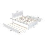 Cadre de lit plateforme en bois double de style ferme moderne avec lit gigogne simple
