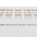 Cadre de lit plateforme en bois double de style ferme moderne avec lit gigogne simple