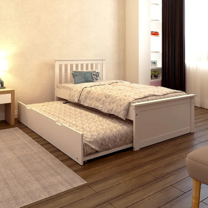 Lit gigogne double pour enfants – Bois massif