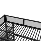 Lit mezzanine double avec quatre étagères