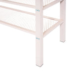 Lit mezzanine double avec quatre étagères