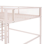 Lit mezzanine double avec quatre étagères