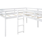 Lit mezzanine avec échelle et toboggan