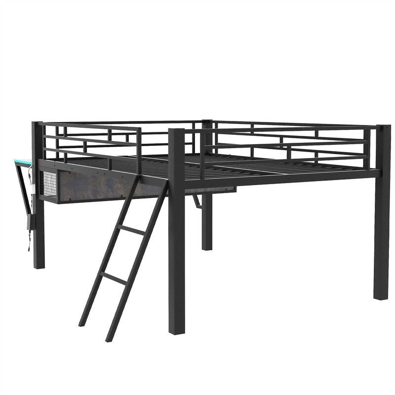 Lit superposé jumeau avec bureau escamotable, 4 tiroirs et étagères – Gain de place