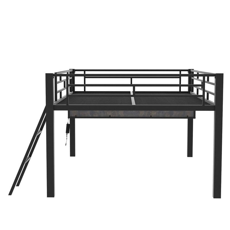 Lit superposé jumeau avec bureau escamotable, 4 tiroirs et étagères – Gain de place